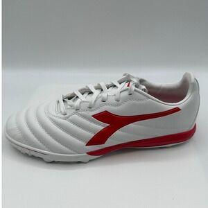 Diadora Soccer Cleats Men's 9.5,EU:43,White Red Quilted Brasil Elite,101.178786